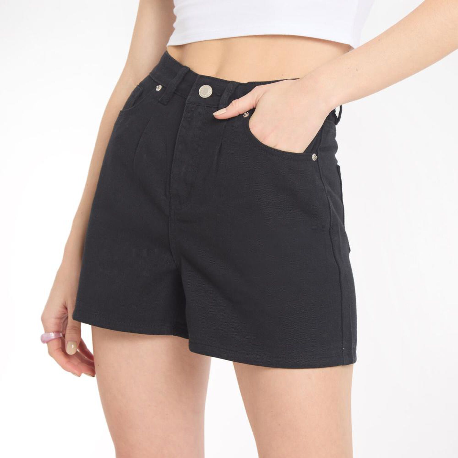 Short Roll Up En Basta Tiro Medio Skinny Mujer Freedom image number 4.0