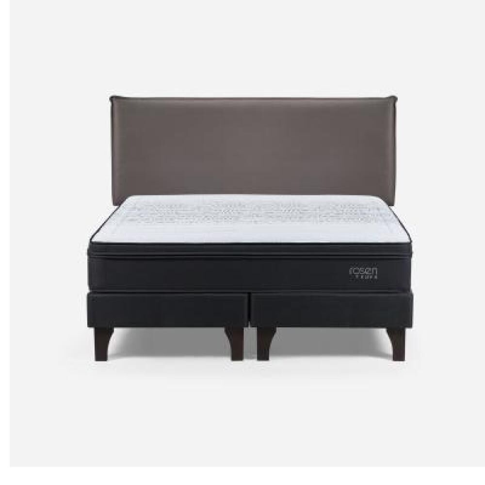Cama Europea Rosen Tempo / 2 Plazas / Base Dividida  + Respaldo Maurice Chocolate image number 6.0