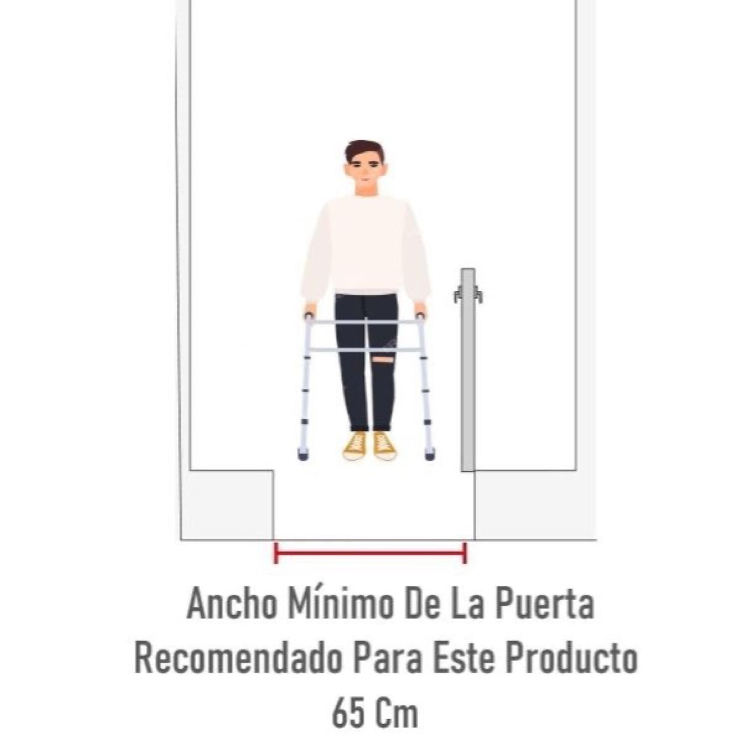 Andador Burrito Ortopedico Con Asiento 4 Ruedas Plegable image number 6.0