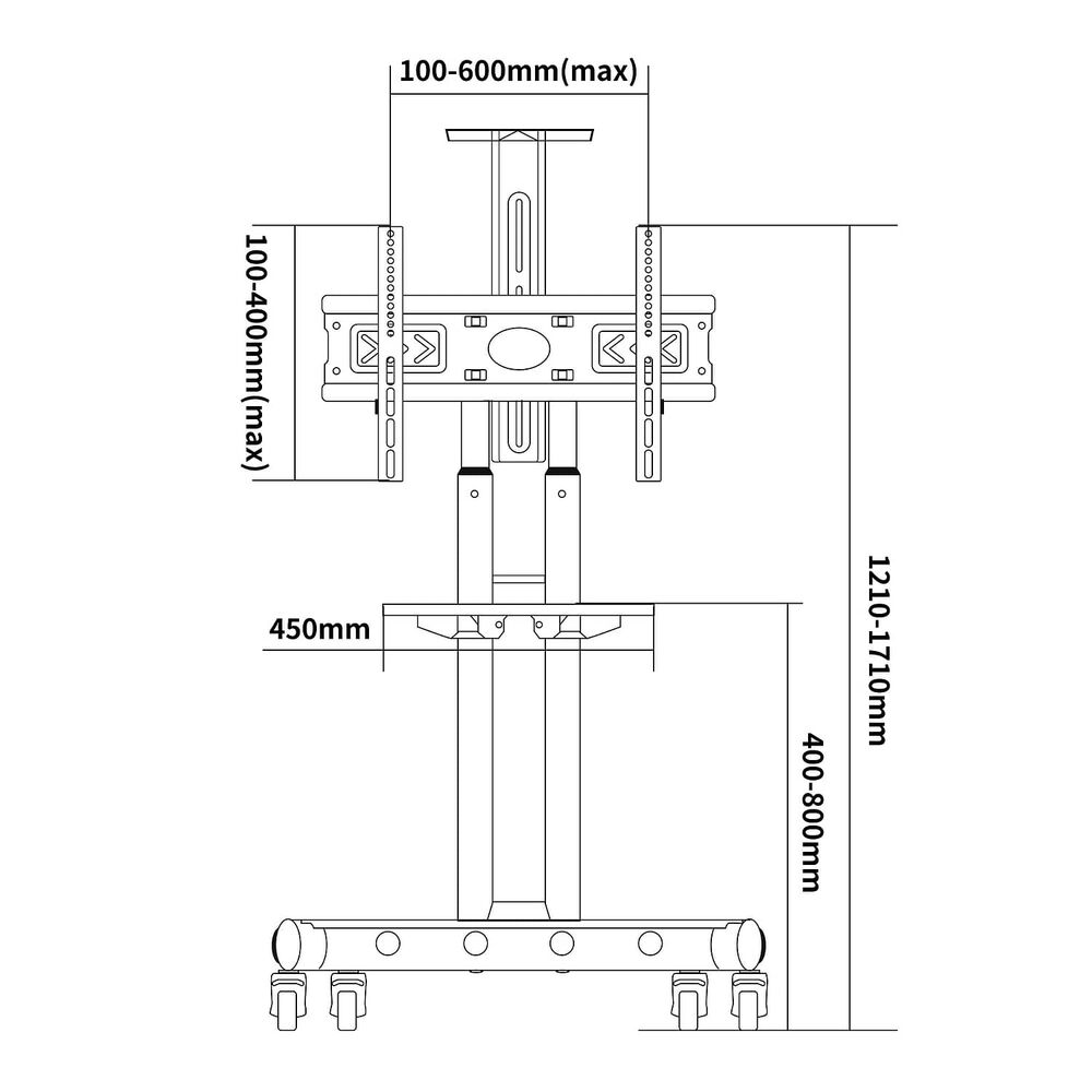 Pedestal Para Tv Con Ruedas 32"-86 50 Kg image number 0.0