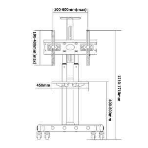 Pedestal Para Tv Con Ruedas 32"-86 50 Kg
