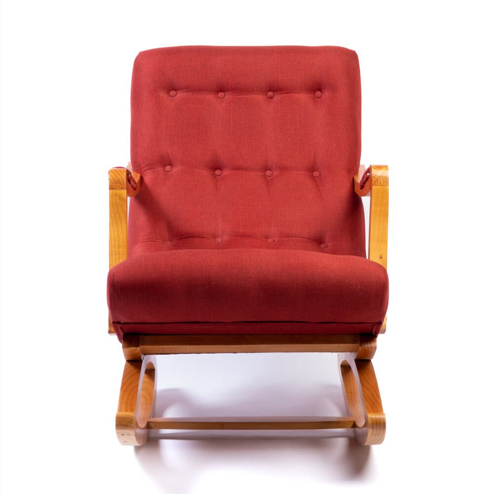 Silla Mecedora Lino Rojo image number 1.0