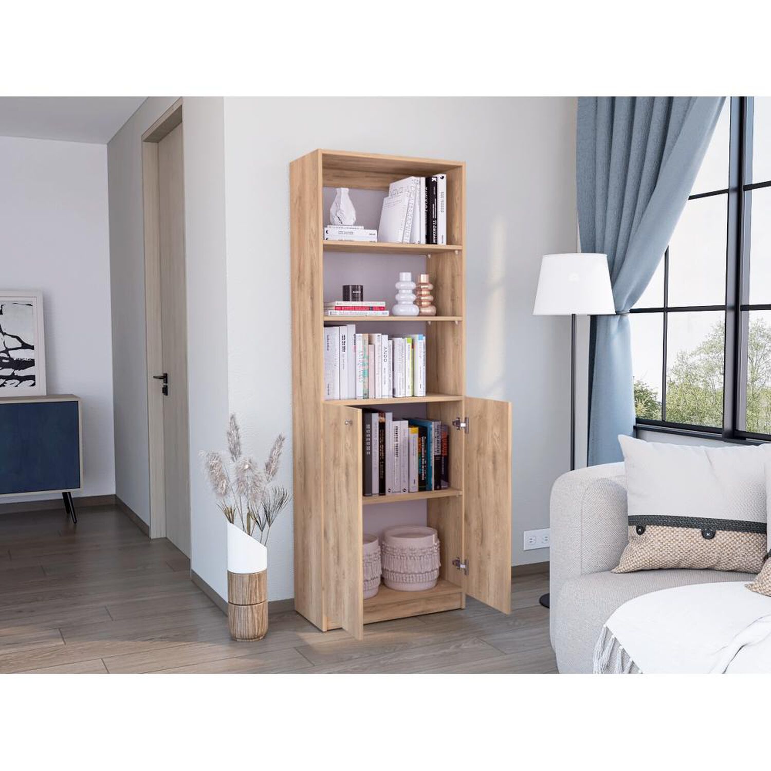 Librero Tuhome Home / 2 Puertas / 3 Cajones image number 4.0
