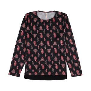 Sweater Full Print Manga Larga Cuello Redondo Mujer Geeps