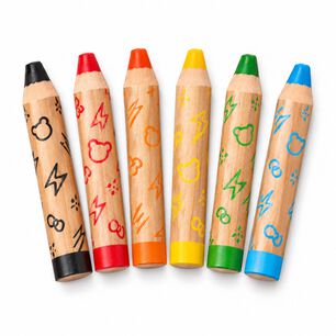 Crayones Carioca Baby 3 En 1 Acuarelables 6 Colores - Ps