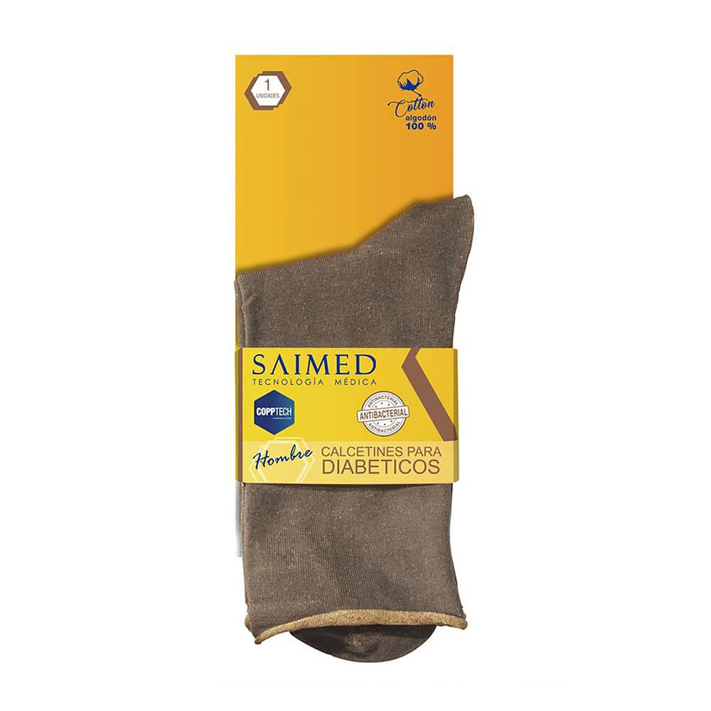 Calcet&iacute;n Algod&oacute;n Cobre Largo Hombre Apto Para Diabeticos image number 1.0