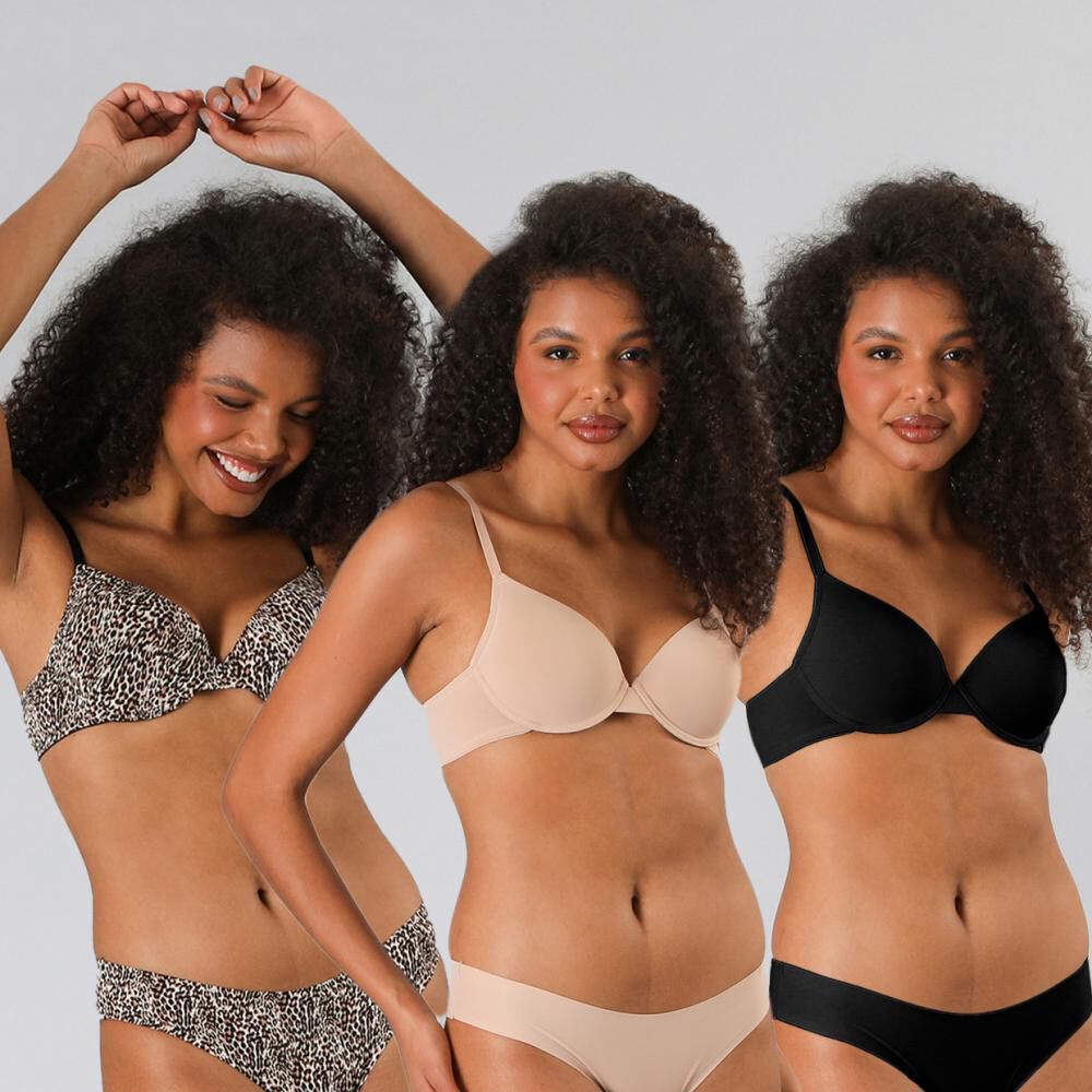 Pack 3x Sosten Balconet Push Up Micro Pr Flores image number 0.0