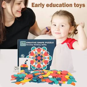 Set Juguete De Madera Rompecabezas Puzzles Ni&ntilde;os 155 Pcs