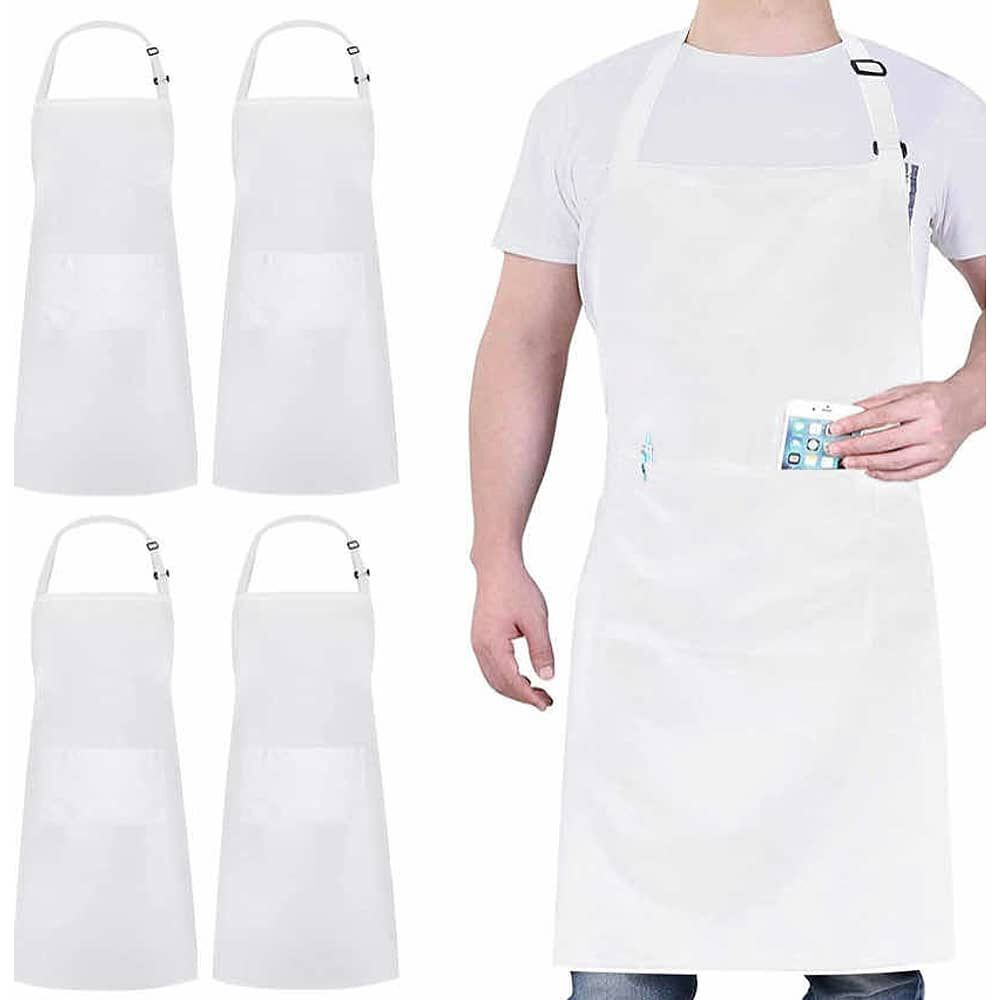 Pack X 4 Pecheras Blancas Chef Cocina image number 1.0