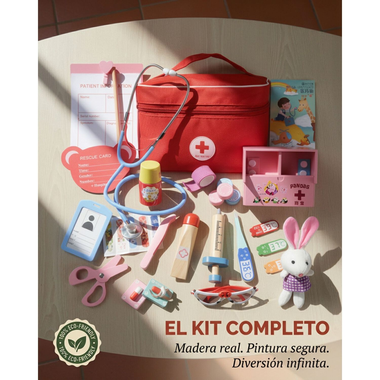 Set Juego De Roles Doctor- Dentista Juego Madera Ni&ntilde;os image number 6.0
