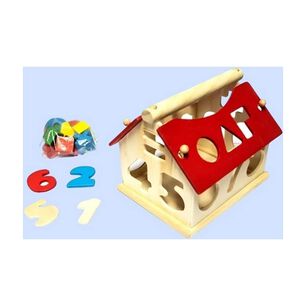 Casa De Encaje De Madera N&uacute;meros Juego Did&aacute;ctico Para Ni&ntilde;os