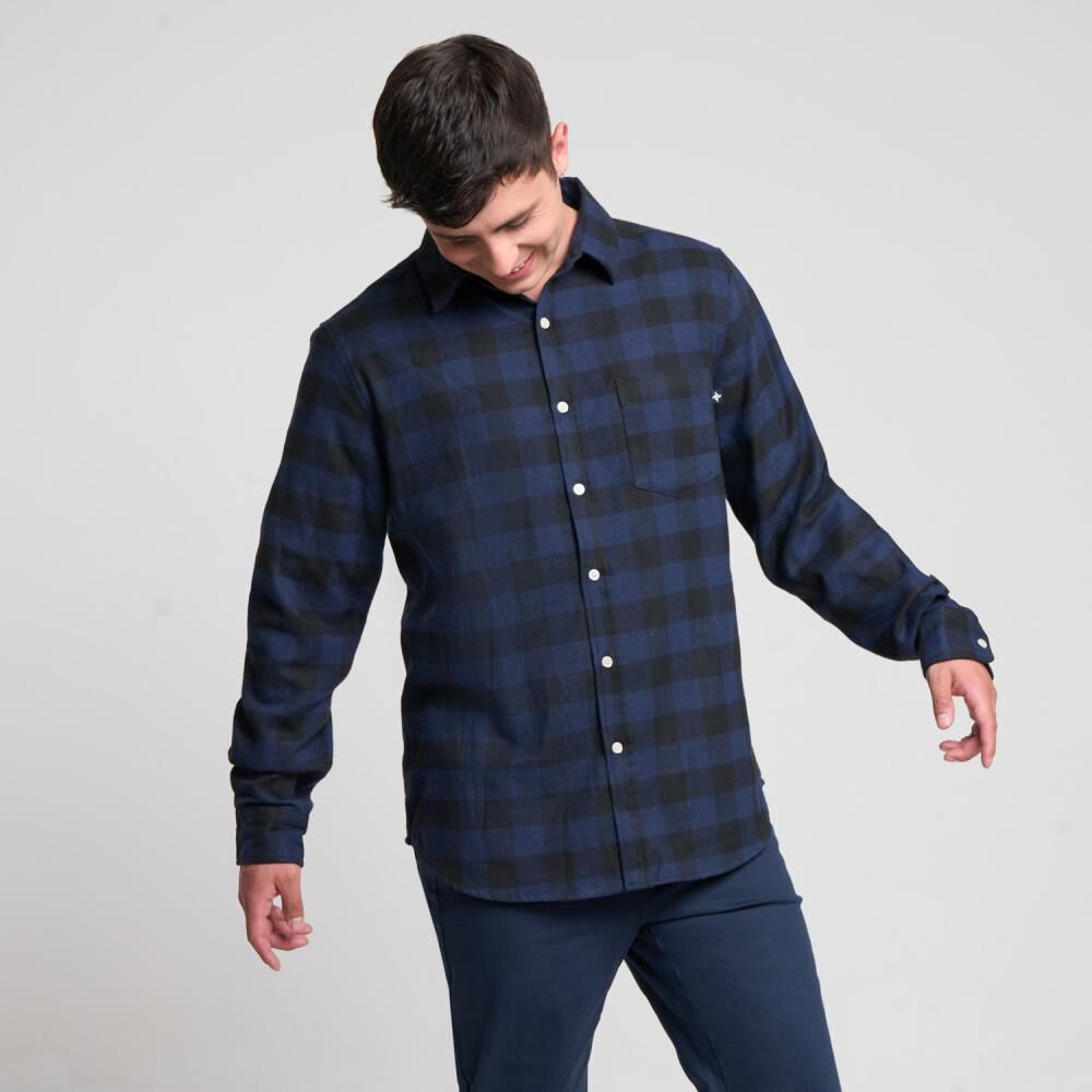 Camisa Bloque Color Slim Manga Larga Hombre Skuad image number 0.0