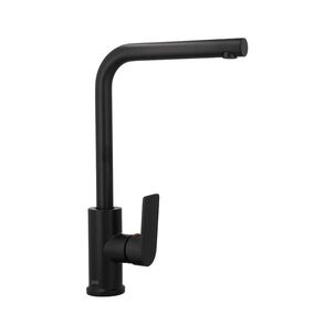 Llave Monomando Lavaplatos Queens Negro Pmb Acabado Mate