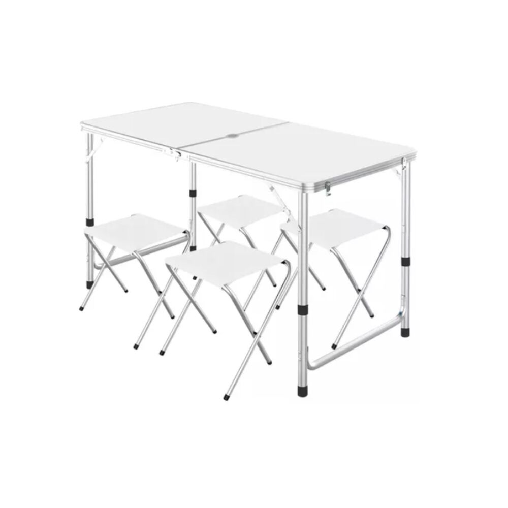 Mesa Plegable Port&aacute;til 4 Sillas De Aleaci&oacute;n Aluminio Camping image number 8.0