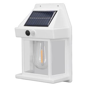 Lámpara Solar Pared Sensor Movimiento Cálido
