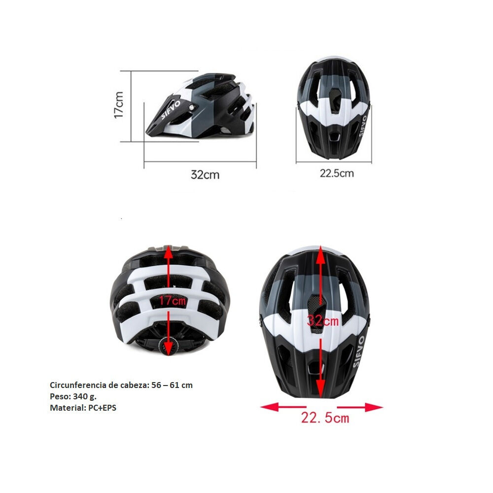Casco Bicicleta Adulto Sifvo Tricolor image number 4.0