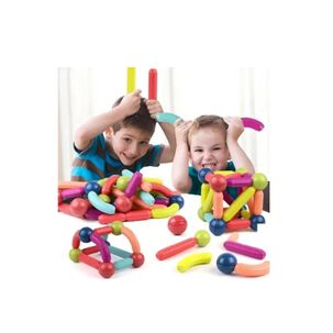 Juego Did&aacute;ctico Bloques Magn&eacute;ticos Para Armar 36 Piezas