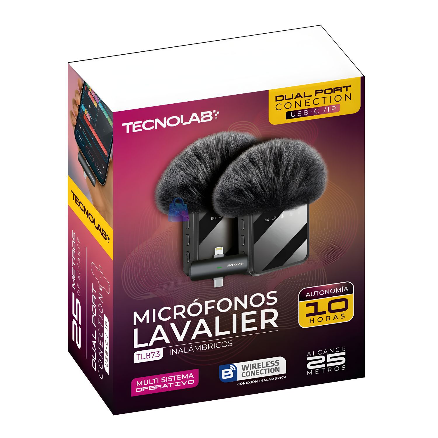 Micr&oacute;fono Lavalier Dual Inal&aacute;mbrico Usb-c - Lightning - Ps image number 2.0