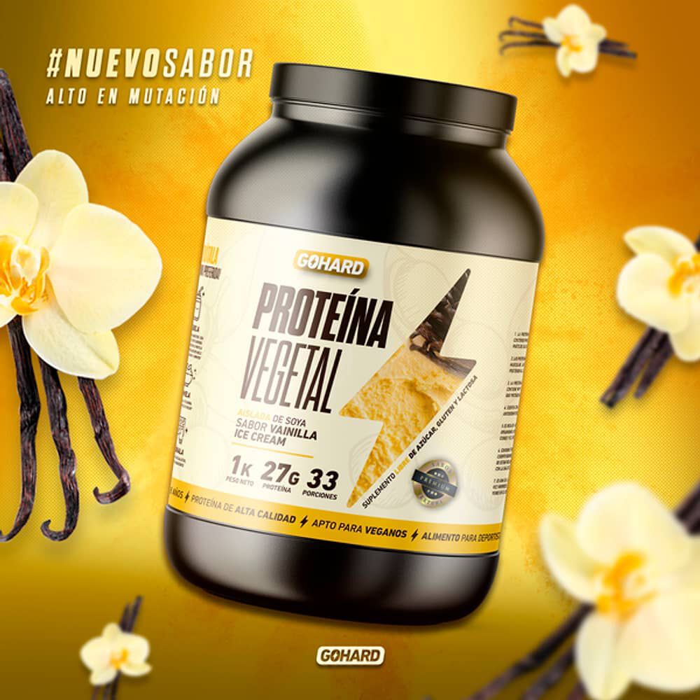 Prote&iacute;na Vegetal Soya Gohard 1kg Sabor Vainilla Ice Cream image number 1.0