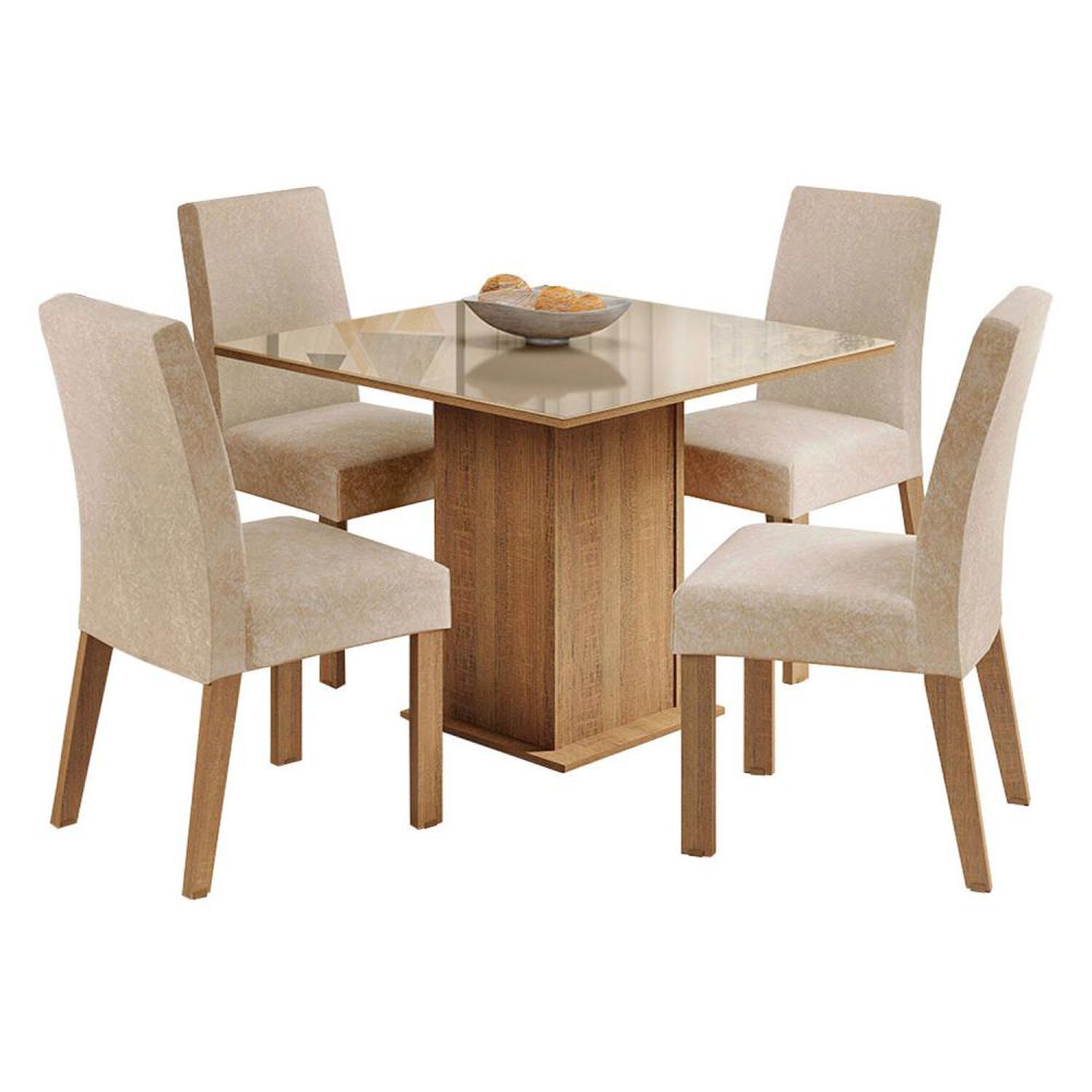 Juego De Comedor Vekkahome Linda Fiore / 4 Sillas image number 5.0