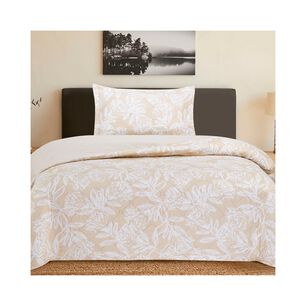 Quilt Andes Printed Rayas Beige 1.5 Plazas