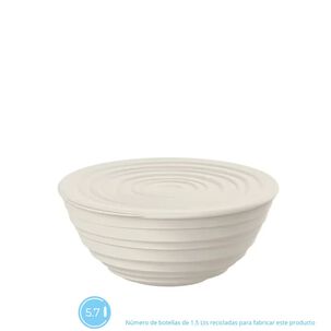 Contenedor Con Tapa Blanco 18cms - Colección Tierra