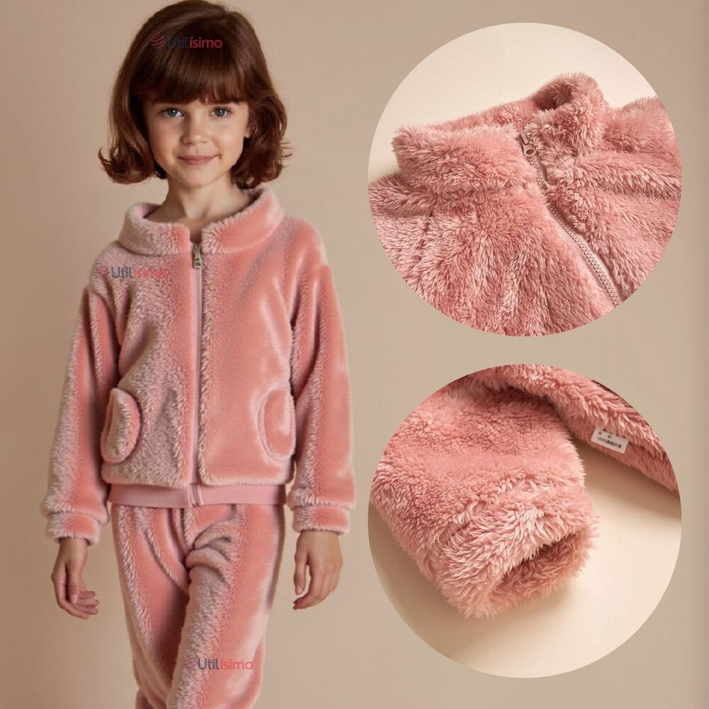 Conjunto Frizado Polar 2 Piezas Ni&ntilde;a Rosado image number 0.0