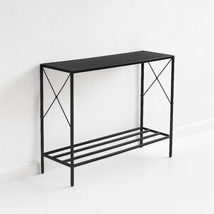 Arrimo Tradicional Negro Metal Mdf