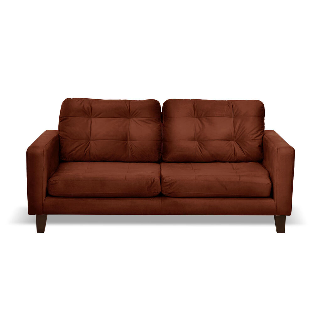 Sofa Napoles 3 Cuerpos Tela Velvet Chocolate image number 0.0
