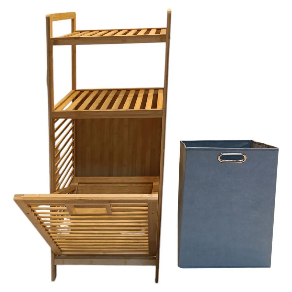 Cesta Estante De Ropa Lavanderia Con Cajon Abatible Hogar image number 3.0