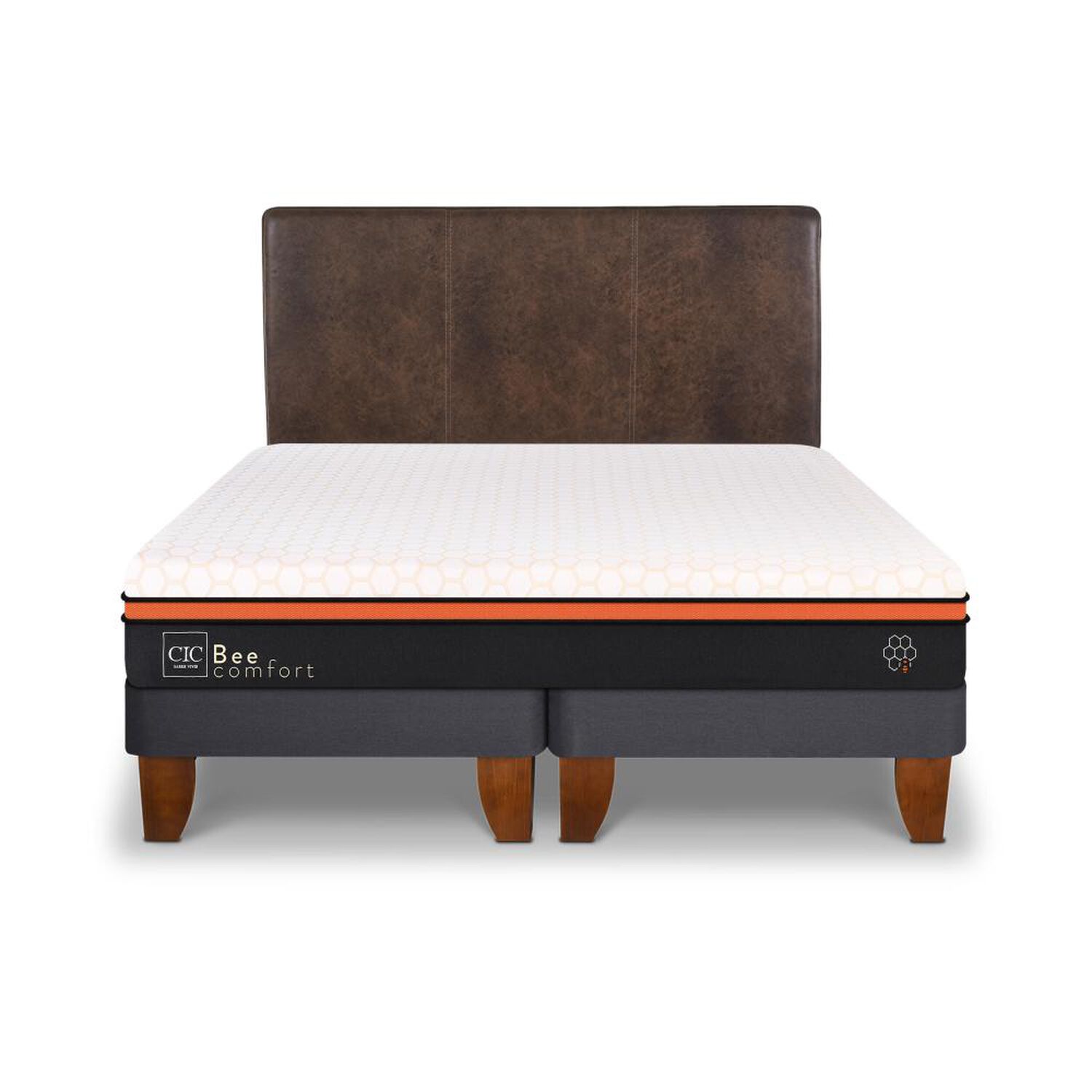 Cama Europea Cic Bee Comfort / King / Base Dividida + Respaldo image number 0.0