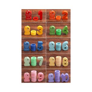 Juguete Did&aacute;ctico Madera Montessori Conteo Preesco