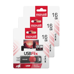 Pack 3 Pendrive Maxell Flix 16gb 2.0