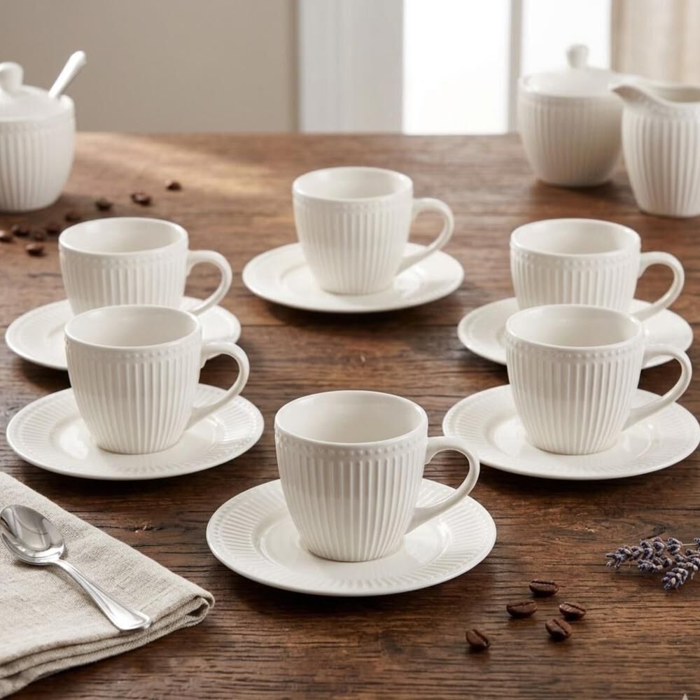 Set 6 Tazas Con Platillo Decorexpress Abbey image number 2.0