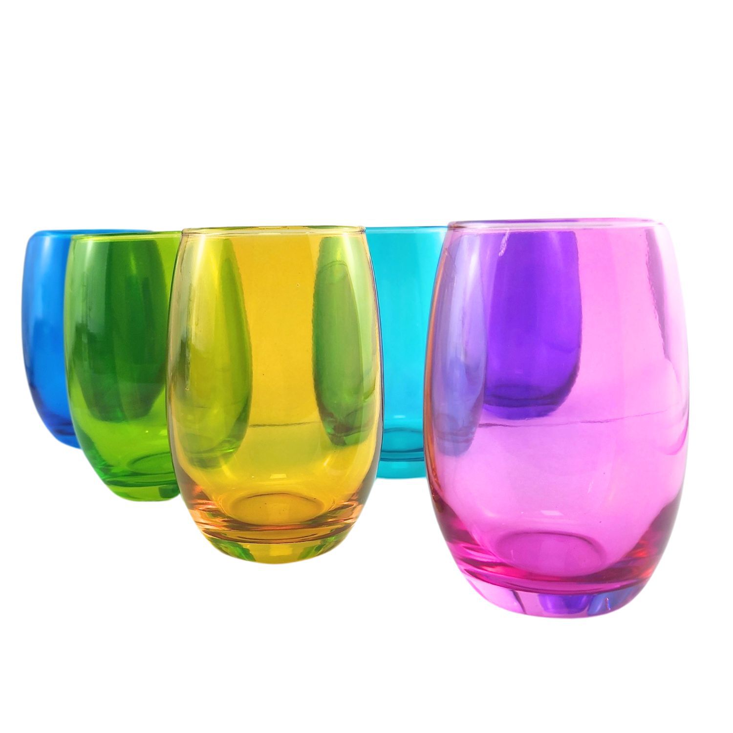 Pack Display 6 Vasos Vidrio Altos Mikonos Full Color 460ml image number 1.0