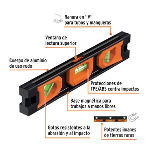 Nivel Torpedo 10" / 250mm - Truper