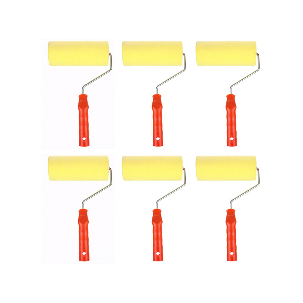 Set 6 Rodillos Esponja 18x33cm Mango Plastico Construcci&oacute;n image number 0.0