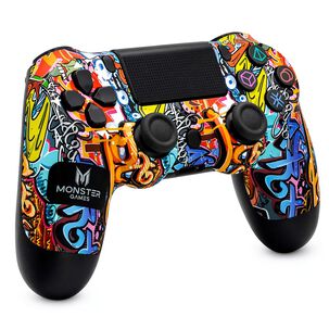 Gamepad Inal&aacute;mbrico Monster Multiplataformas Graffitis