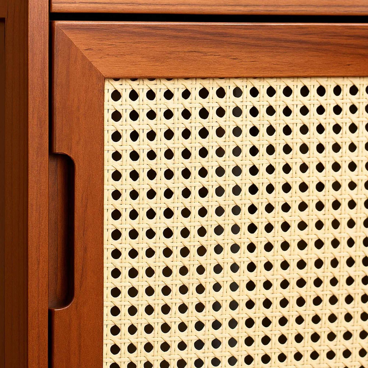 Vitrina Ecoluxe De Bamb&uacute; Y Rat&aacute;n Sint&eacute;tico 4 Niveles 43x32x126 image number 5.0