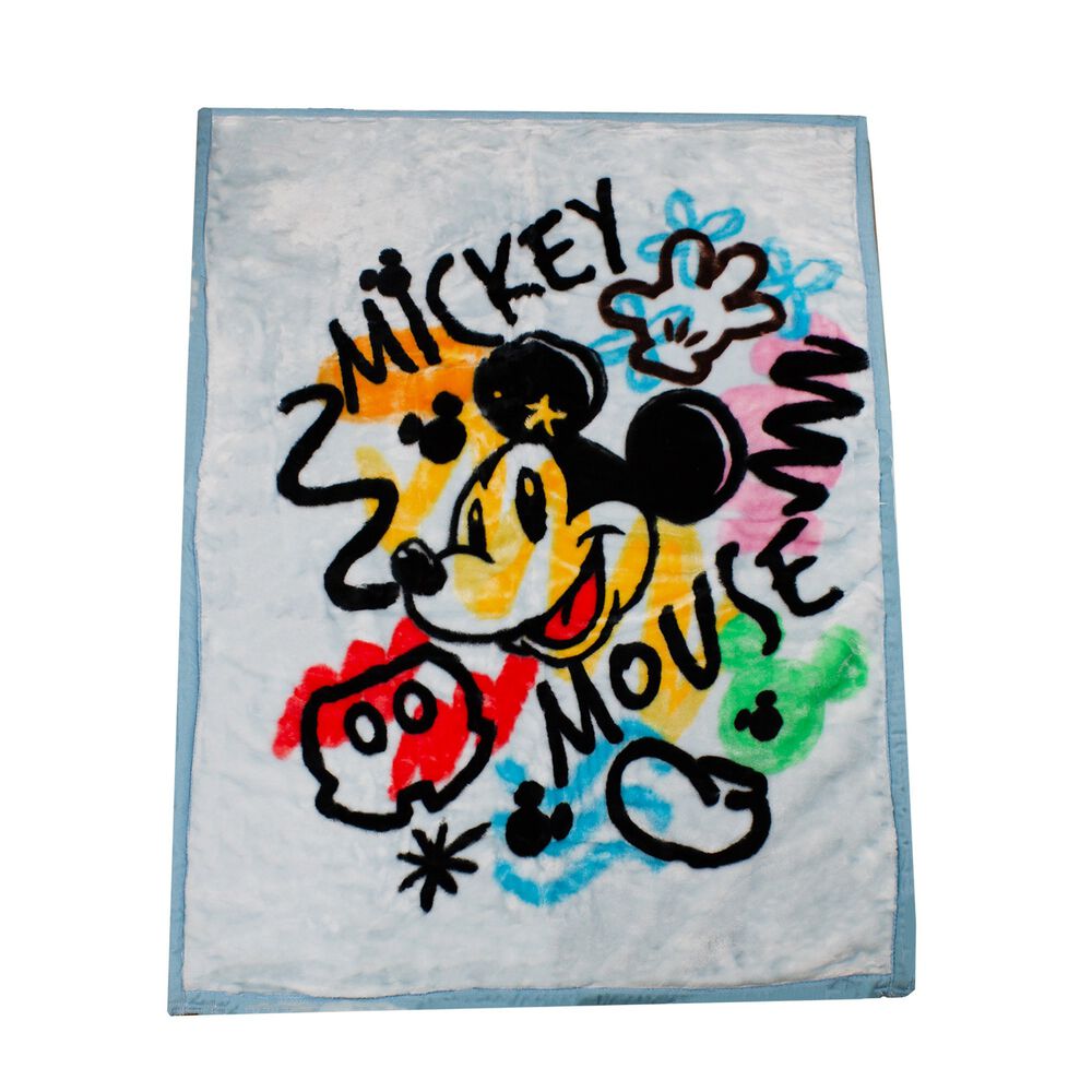 Frazada Ultra Soft Mickey Mouse 80x110cm Celeste Disney image number 1.0