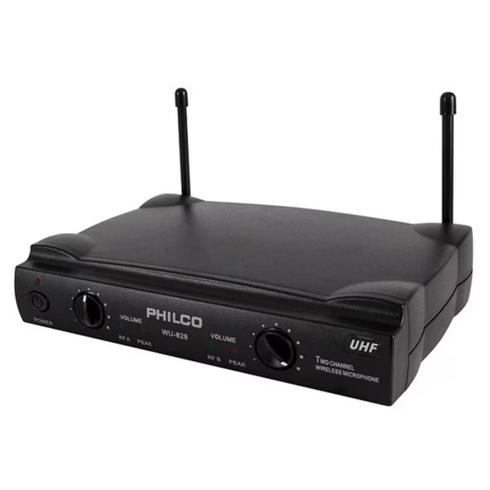 Pack 2 Microfonos Inalambricos Uhf 2 Canales Wu828 image number 1.0