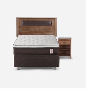 Cama Ba&uacute;l Rosen New Style 6 / 1.5 Plazas / Base Normal + Set De Maderas