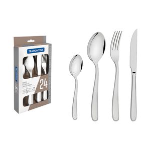 Juego De Cubiertos 24 Piezas Tramontina Maresías Acero Inoxidable Cuchillos Asado Juego De Cubiertos 24 Piezas Tramontina Maresías Acero Inoxidable Cuchillos Asado