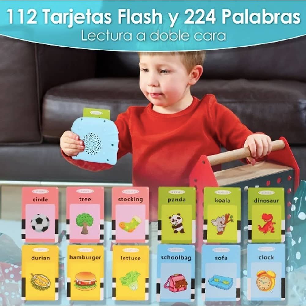 Juguetes Aprendizaje Espa&ntilde;ol Tarjetas Ni&ntilde;os 224 Palabras image number 4.0
