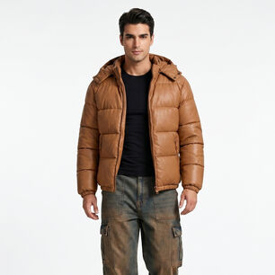 Chaqueta Parca Acolchada Impermeable Hombre