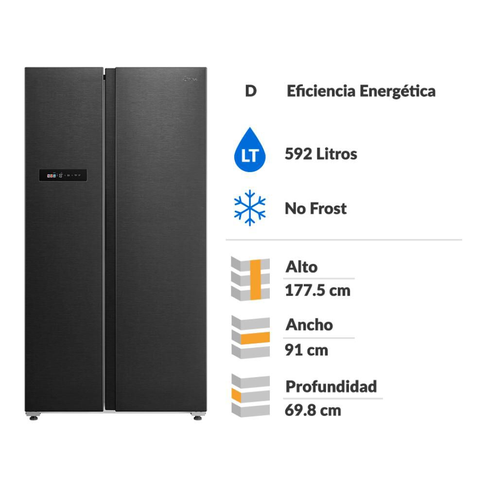 Refrigerador Side By Side Midea MDRS791FGEDX / No Frost / 592L / D image number 1.0