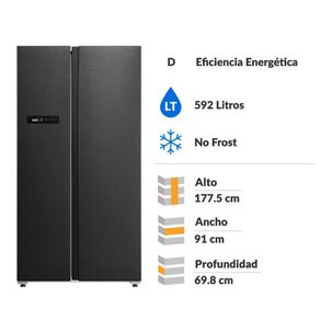 Refrigerador Side By Side Midea MDRS791FGEDX / No Frost / 592L / D