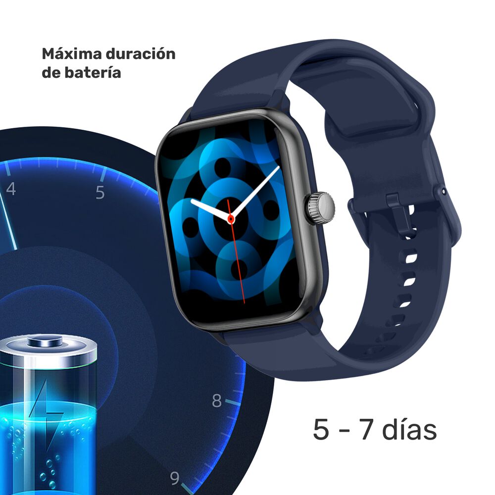 Reloj Smartwatch Music Rhythm X10 Blue 41mm image number 6.0