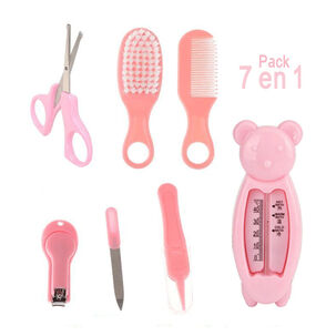 Set Manicure Cuidados Bebe 7 En 1 Cortauñas Peine Termometro