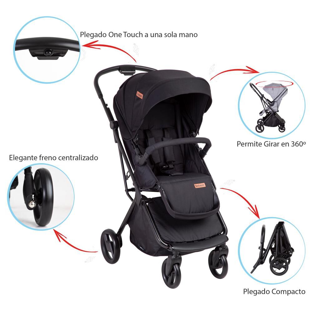 Bebesit Swift 360 Travel System Negro, foto 5